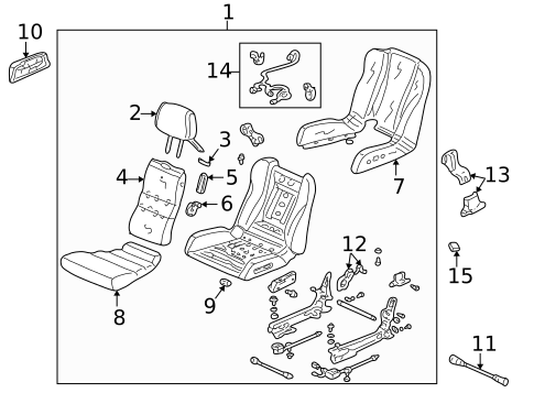 Front Seat Components for 2002 Acura NSX #0