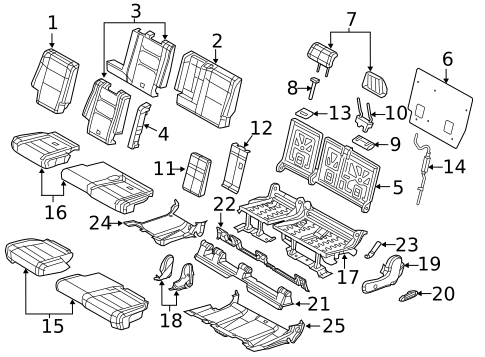 Rear Seat Components for 2023 Dodge Durango #3