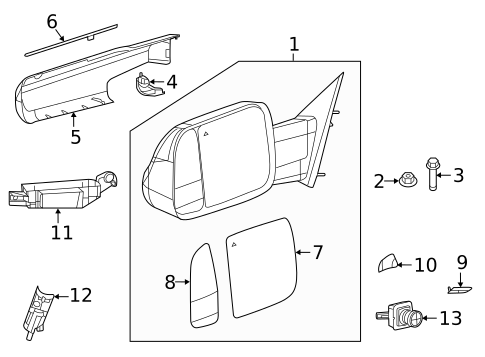 Outside Mirrors for 2021 Ram 2500 #0