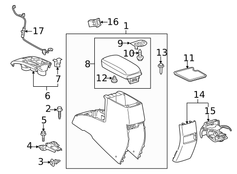 Center Console for 2015 Scion xB #0