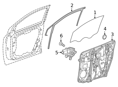 Glass - Front Door for 2016 Mercedes-Benz B250e #0