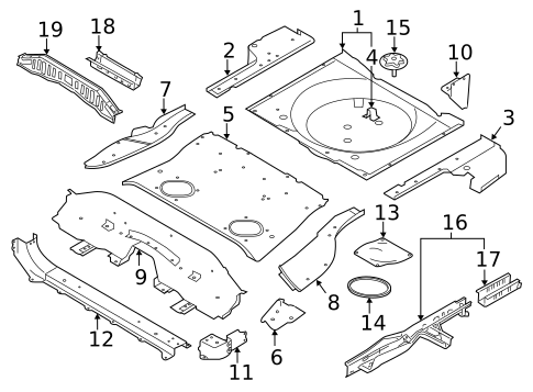 Rear Floor & Rails for 2019 Nissan Qashqai #0