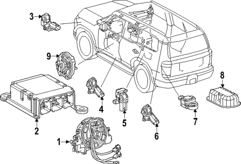 Air Bag Components for 2024 Lexus GX550 #1