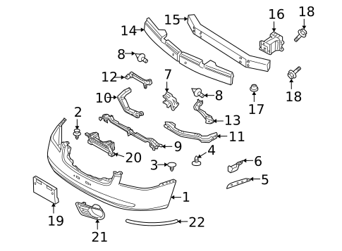 Bumper & Components - Front for 2006 INFINITI Q45 #0