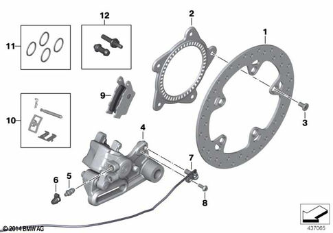 Rear Wheel Brake for 2017 BMW-Motorrad F 800 R #0