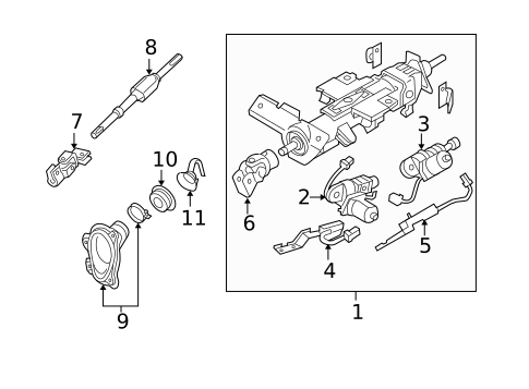 Steering Column Assembly for 2008 INFINITI M45 #0