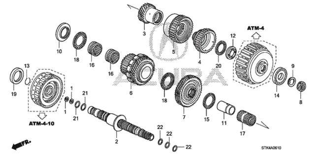 AT Secondary Shaft for 2008 Acura RDX #0