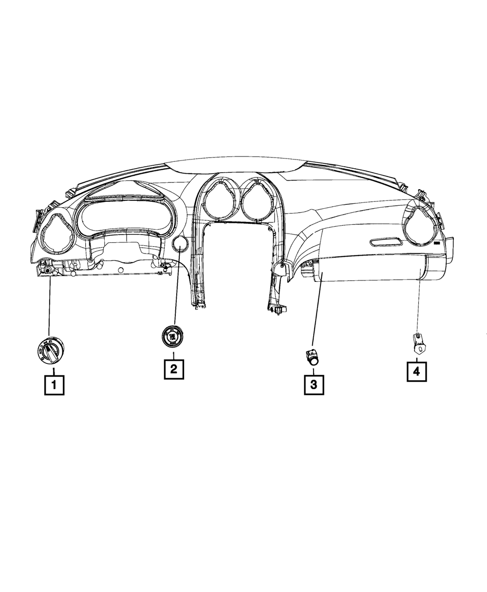 Glove Box Lamp Switch - Mopar (5035288AA)