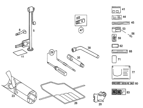 Tools and Accessories for 1986 Mercedes-Benz 190 E #1