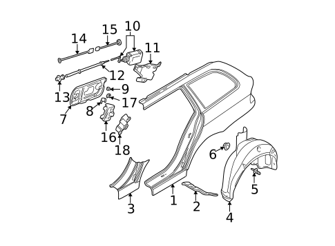 Quarter Panel & Components for 1999 BMW 528i #0