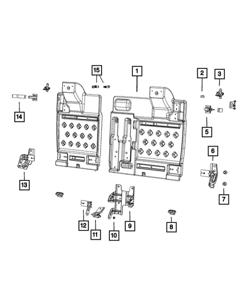 Rear Seats - Second Row - Adjusters, Recliners, Shields and Risers for 2014 Dodge Challenger #0