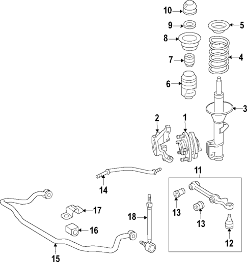Front Suspension for 2004 Pontiac GTO #0