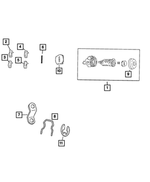 68055949AA - Doors, Door Mirrors and Related Parts: Latch Clip for Dodge: Caliber | Jeep: Compass, Patriot Image