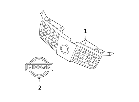 Grille & Components for 2005 Nissan Maxima #0