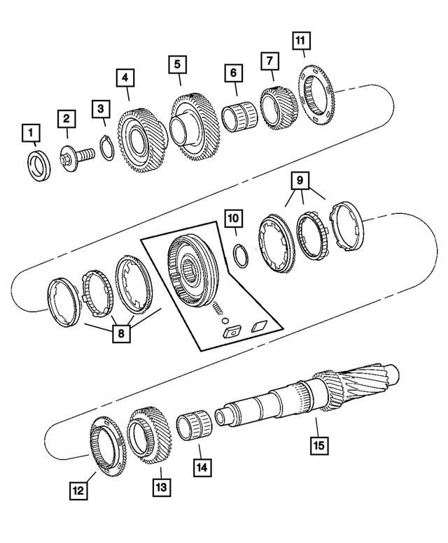 5096911AA - Manual Transmission 6 Speed: Countershaft Gear for Mopar Image