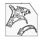 2546306103 - Body: Inner Quarter Panel for Mercedes-Benz Image