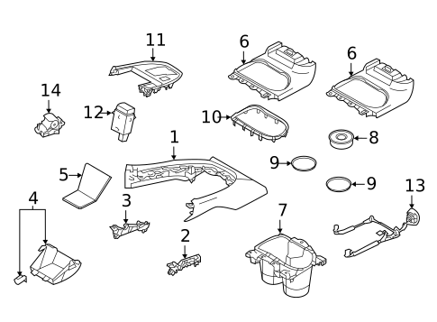 Front Console for 2022 Subaru Legacy #0