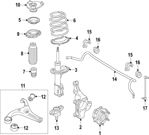 Suspension Components for 2015 Kia Sedona #1