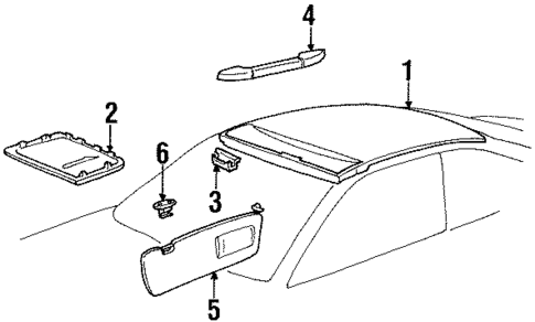 Interior Trim - Roof for 1991 BMW 850i #0