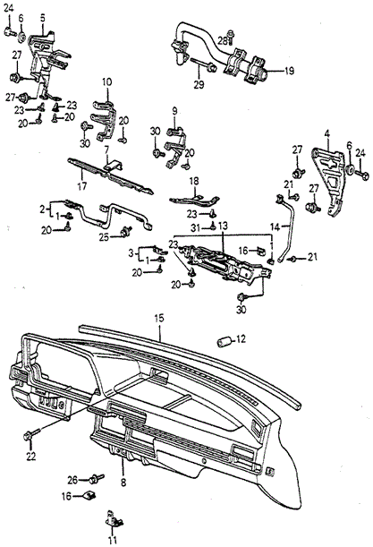 Instrument Panel for 1984 Honda Accord #0