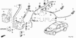 91511SJ8003 - Electrical/Exhaust/Heater/Fuel: CLIP, WASHER TUBE for Acura Image