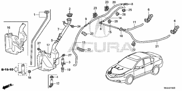 Windshield Washer for 2014 Acura TL #0