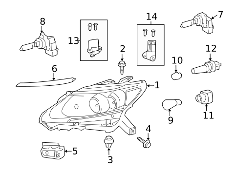 Bulbs - Chassis for 2011 Lexus HS250h #0