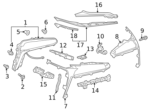 Combination Lamps for 2018 Lexus LC500 #0