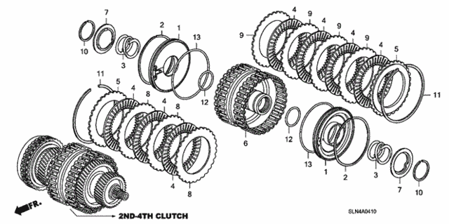 AT Clutch (2nd-4th) for 2007 Honda Fit #0