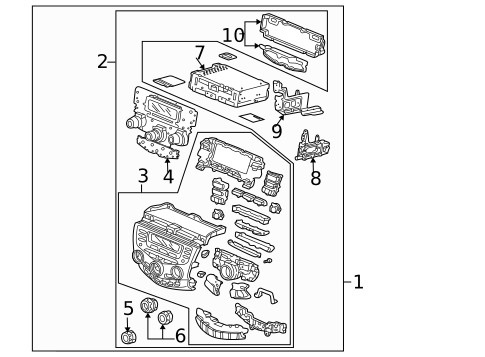 Instrument Panel Components for 2005 Honda Accord #2