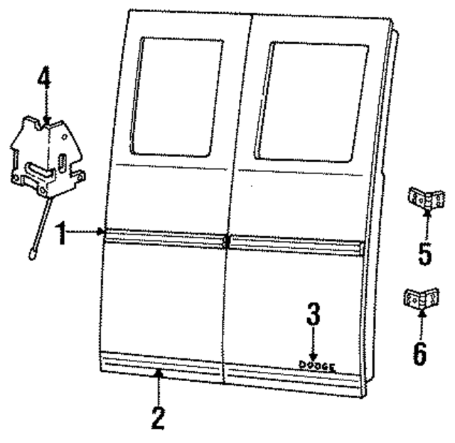 4357314 - Body: Upper Molding for Mopar Image
