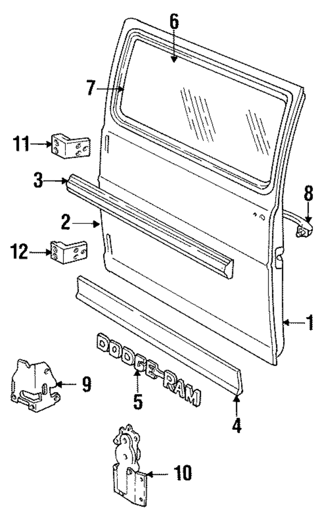4354695 - Body: Door Shell for Mopar Image