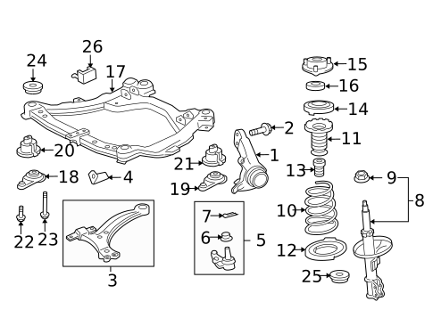 Suspension Components for 2007 Lexus ES350 #0