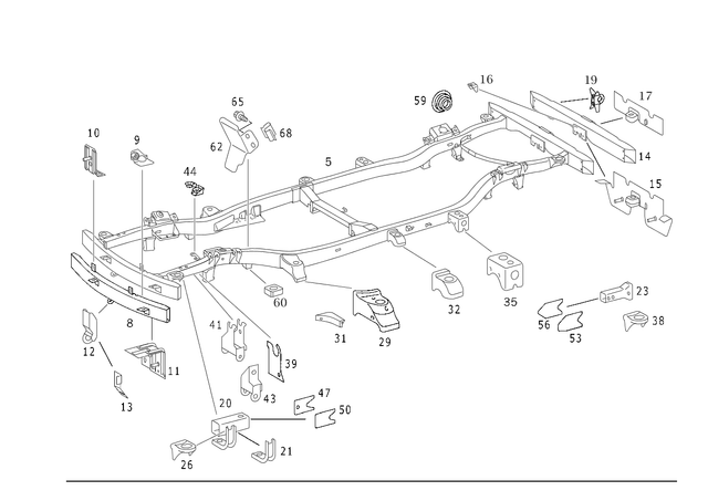 1633101500 - Frame: Frame for Mercedes-Benz: ML55 AMG Image image