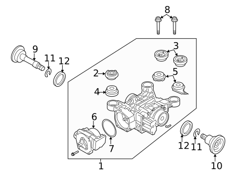 Axle & Differential for 2017 Audi Q3 #0