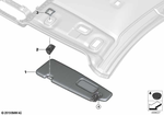 51168079801 - : Left Sun Visor for BMW Image