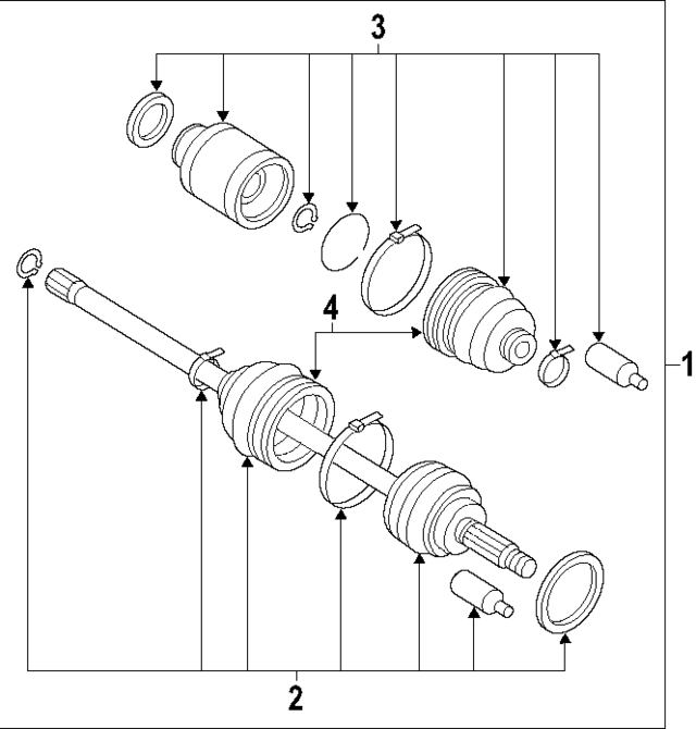 28391SC002 - : Cv Joint Kit for Subaru Image