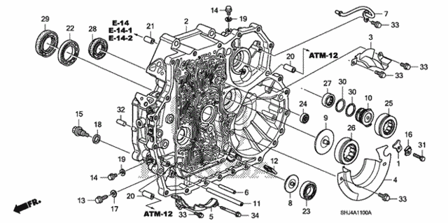 AT Torque Converter Case ('07-) for 2007 Honda Odyssey #0