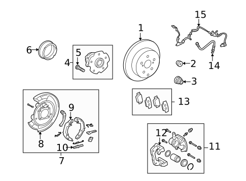 Rear Brakes for 2009 Toyota Matrix #2