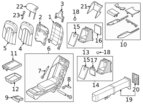 Rear Seat Components for 2013 Audi A8 Quattro #0