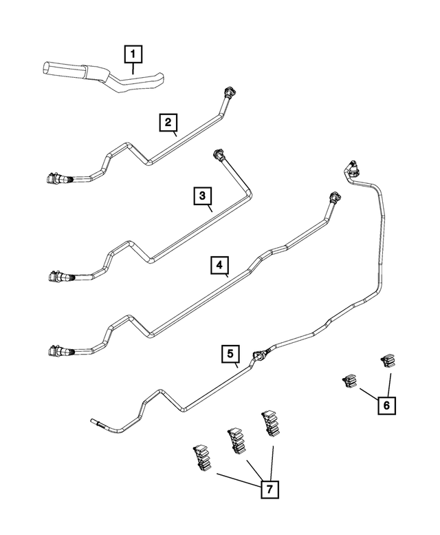 68260447AB - Fuel and Accelerator Pedal: Fuel &amp; Brake Tube Sleeve for Ram: 1500, 1500 Classic Image