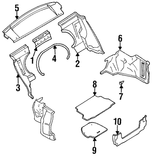 Interior Trim - Rear Body for 1998 Nissan Sentra #0