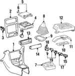 16866614 - Body: Console Body for Chevrolet: Prizm Image