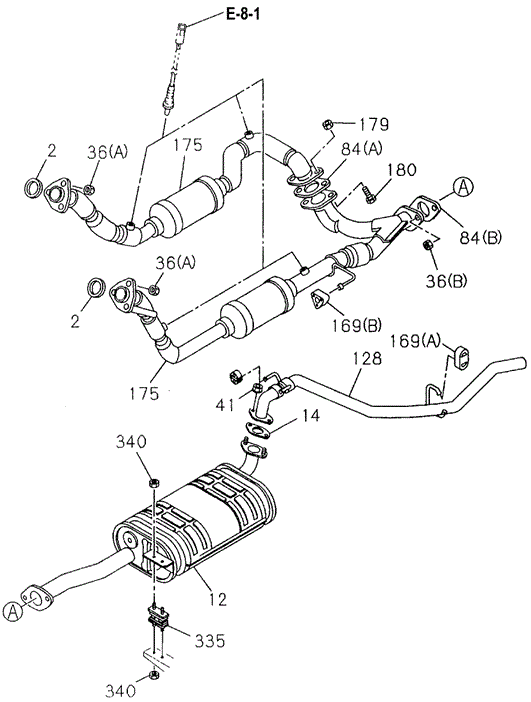 Exhaust Pipe (4) for 1997 Honda Passport #0