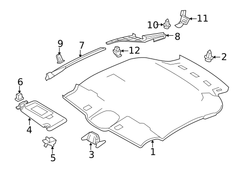 Interior Trim - Roof for 2014 Jaguar XKR #0