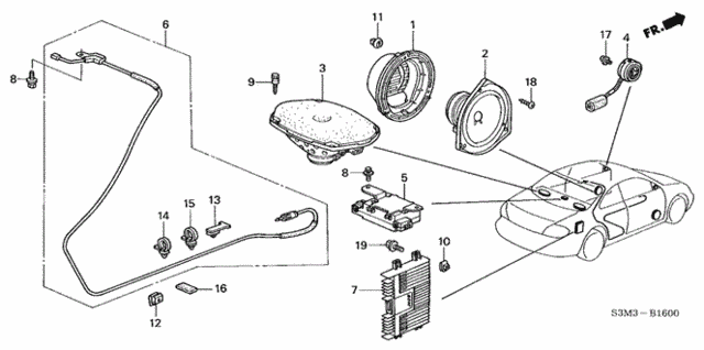 Radio Antenna - Speaker for 2003 Acura CL #0