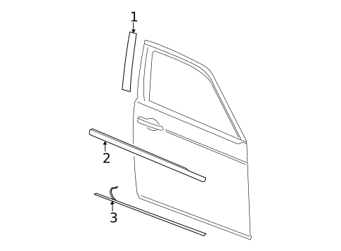 Exterior Trim - Front Door for 2006 Dodge Charger #0