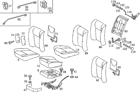 Rear Single Seat for 1993 Mercedes-Benz 300SD #0