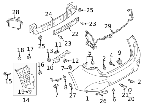 Bumper & Components - Rear for 2018 Mazda 3 #0