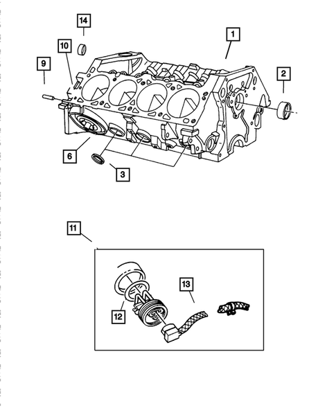Cylinder Block for 2001 Dodge Ram 2500 #1